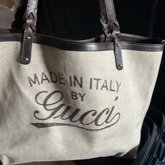 Authentic Gucci bag beige and brown - Picture 6 of 14